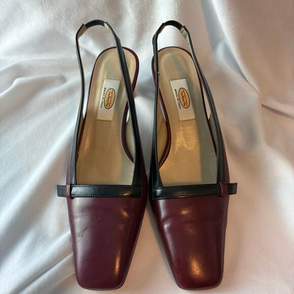 Elegant Burgundy Slingback Heels - Picture 3 of 8